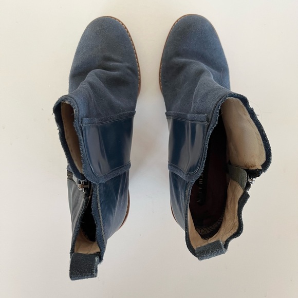 Matt Bernson 'Holt' Side Zip Suede Ankle Boots Booties in Navy, size 10M - Picture 5 of 14
